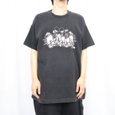 画像2: 90's The Pacers USA製 スカバンドプリントTシャツ BLACK XL (2)