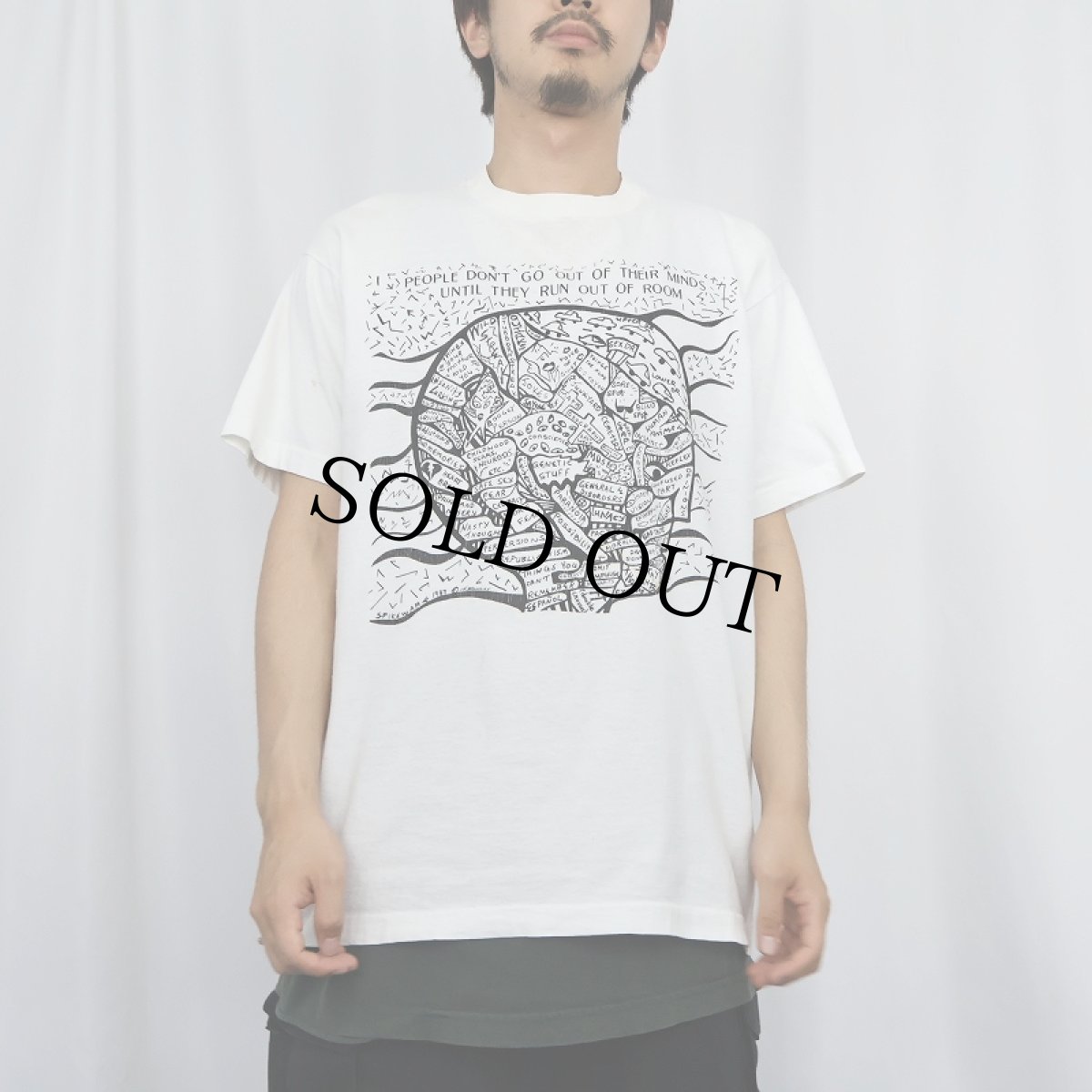 画像2: 90's USA製 "PEOPLE DON'T GO OUT OF THEIR MIND..." プリントTシャツ L (2)