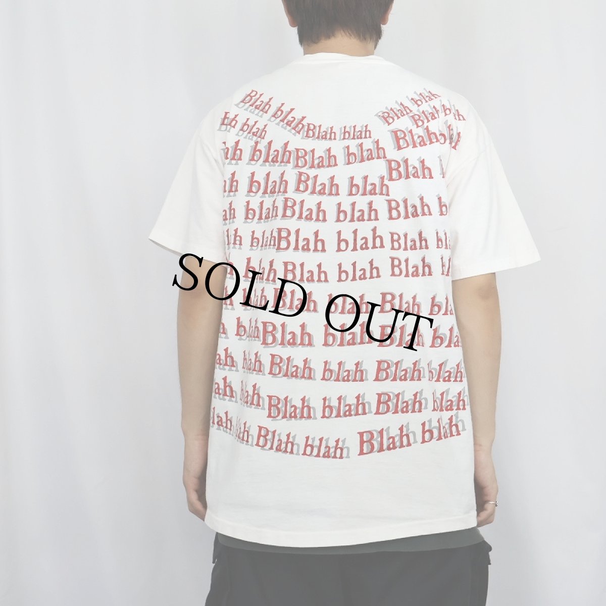 画像3: 90's "Blah blah" 大判プリントTシャツ XL (3)
