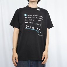 画像2: 90's SHOEBOX USA製 ジョークプリントTシャツ BLACK L (2)