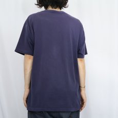 画像3: 90's POLO Ralph Lauren USA製 ロゴ刺繍 ポケットTシャツ NAVY L (3)