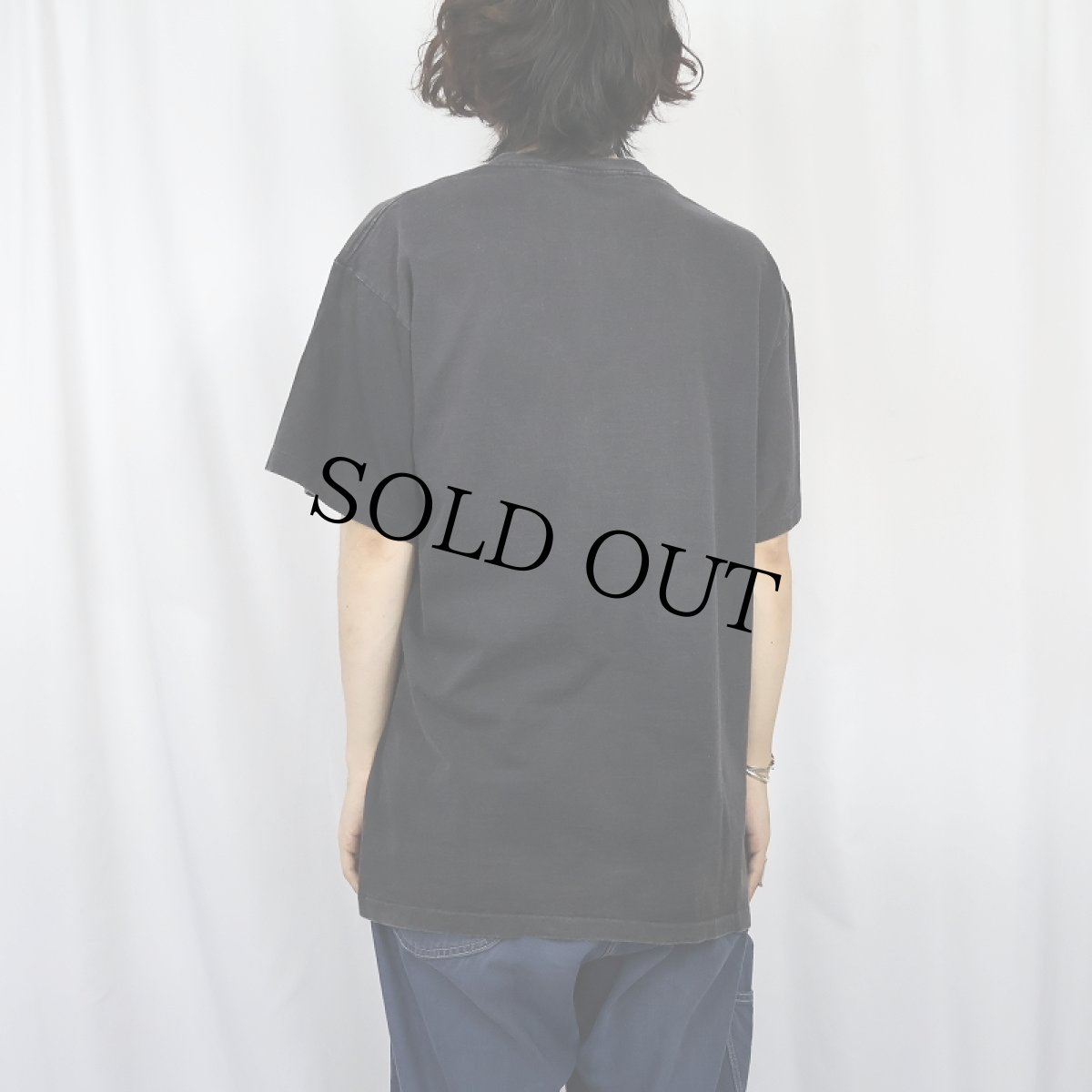 画像3: 90's SOFTee USA製 無地ポケットTシャツ BLACK XL (3)
