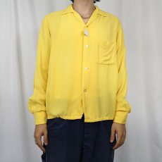 画像2: 60's Solbro 刺繍 オープンカラーシャツ S (2)