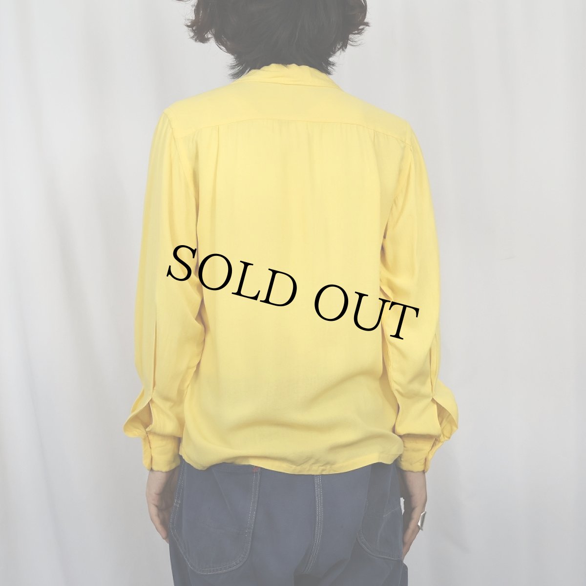 画像3: 60's Solbro 刺繍 オープンカラーシャツ S (3)