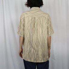画像3: 90's PERRY ELLIS 総柄 シルクシャツ M (3)