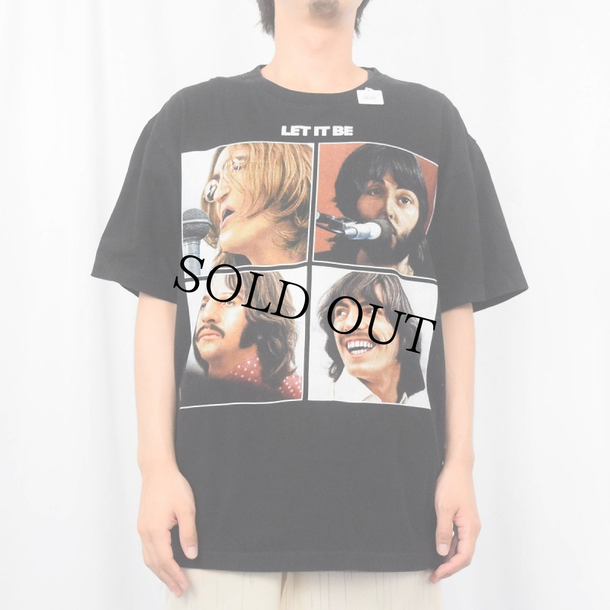 画像3: 90's THE BEATLES USA製 "LET IT BE" ロックバンドTシャツ BLACK  (3)