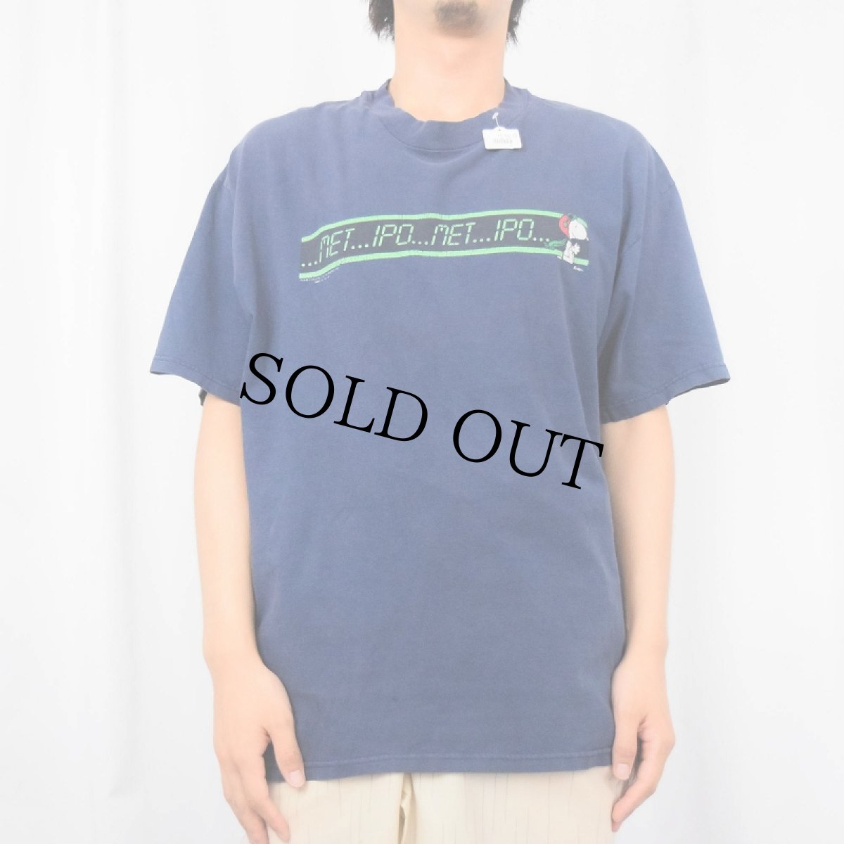 画像2: SNOOPY "MET... IPO..." キャラクタープリントTシャツ NAVY XL (2)