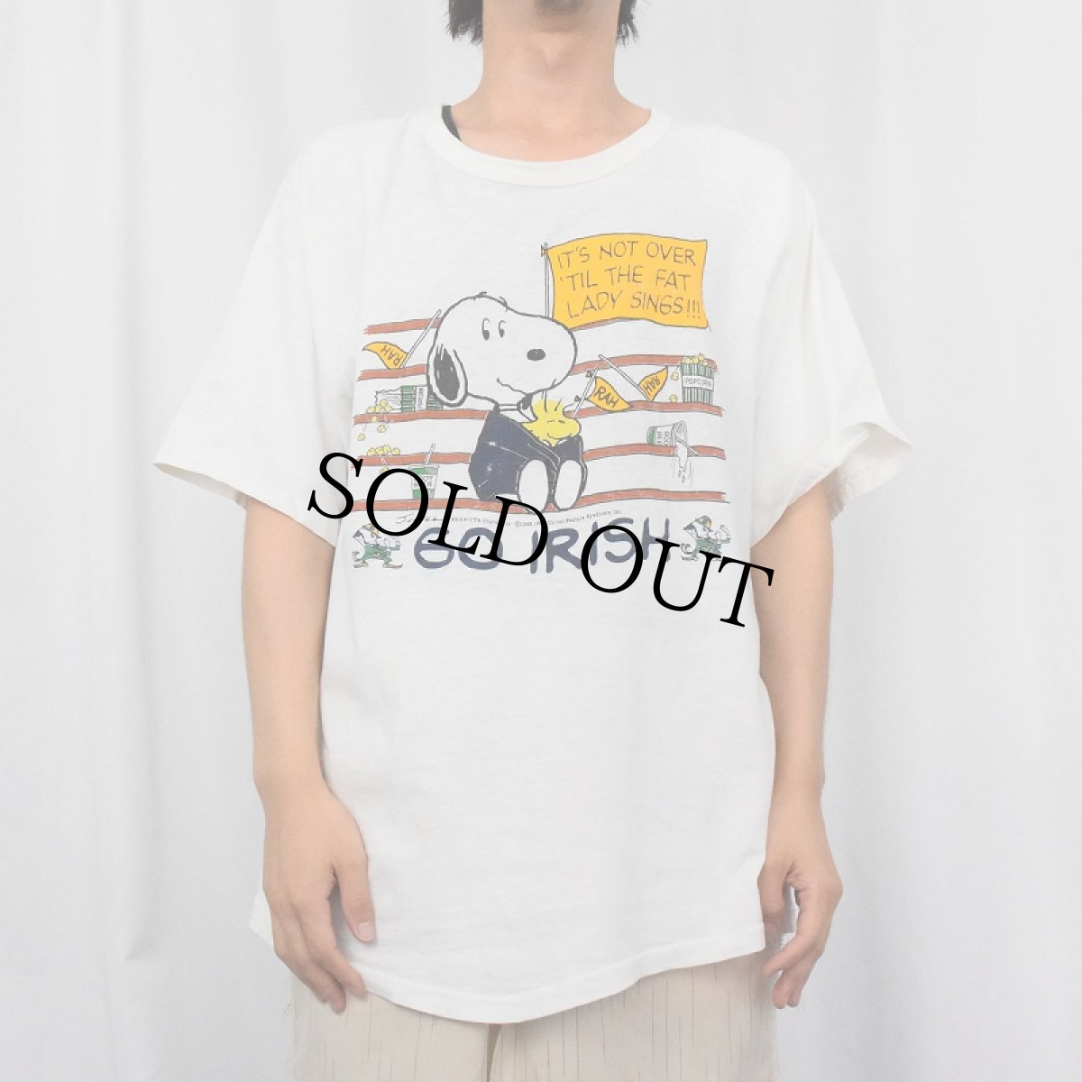 画像2: 90's SNOOPY USA製 "GO IRISH" キャラクタープリントTシャツ XL (2)