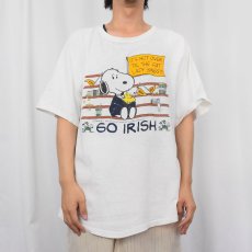 画像2: 90's SNOOPY USA製 "GO IRISH" キャラクタープリントTシャツ XL (2)