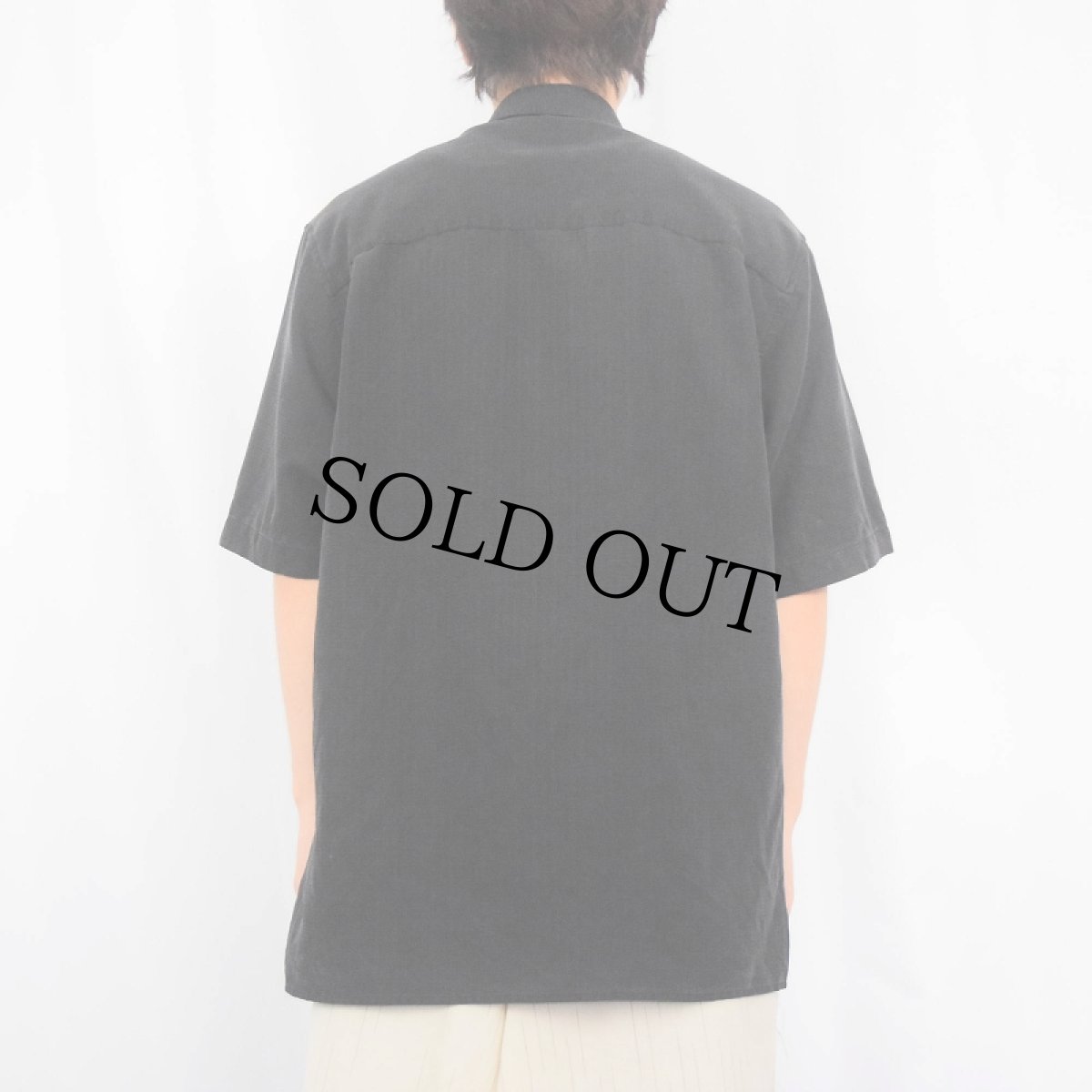 画像3: Cubavera 刺繍デザイン レーヨンオープンカラーシャツ BLACK M (3)