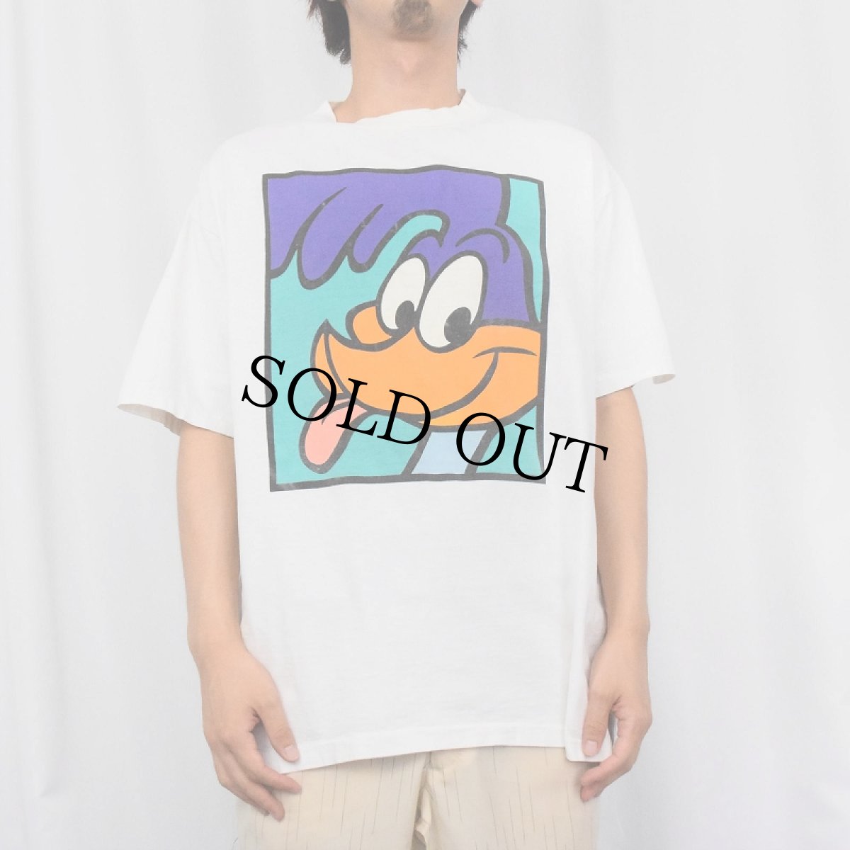 画像2: 90's Road Runner キャラクタープリントTシャツ XL (2)