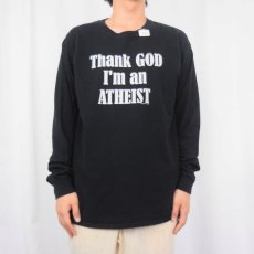 画像3: "Thank GOD I'm an ATHEIST" ジーザス ジョークプリントロンT BLACK  (3)