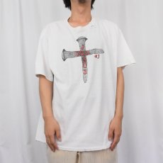 画像2: "JESUS DIED 4U" ジーザスプリントTシャツ XL (2)