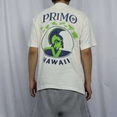 画像4: 70's PRIMO HAWAII Beer ビール企業 染み込みプリントTシャツ L (4)