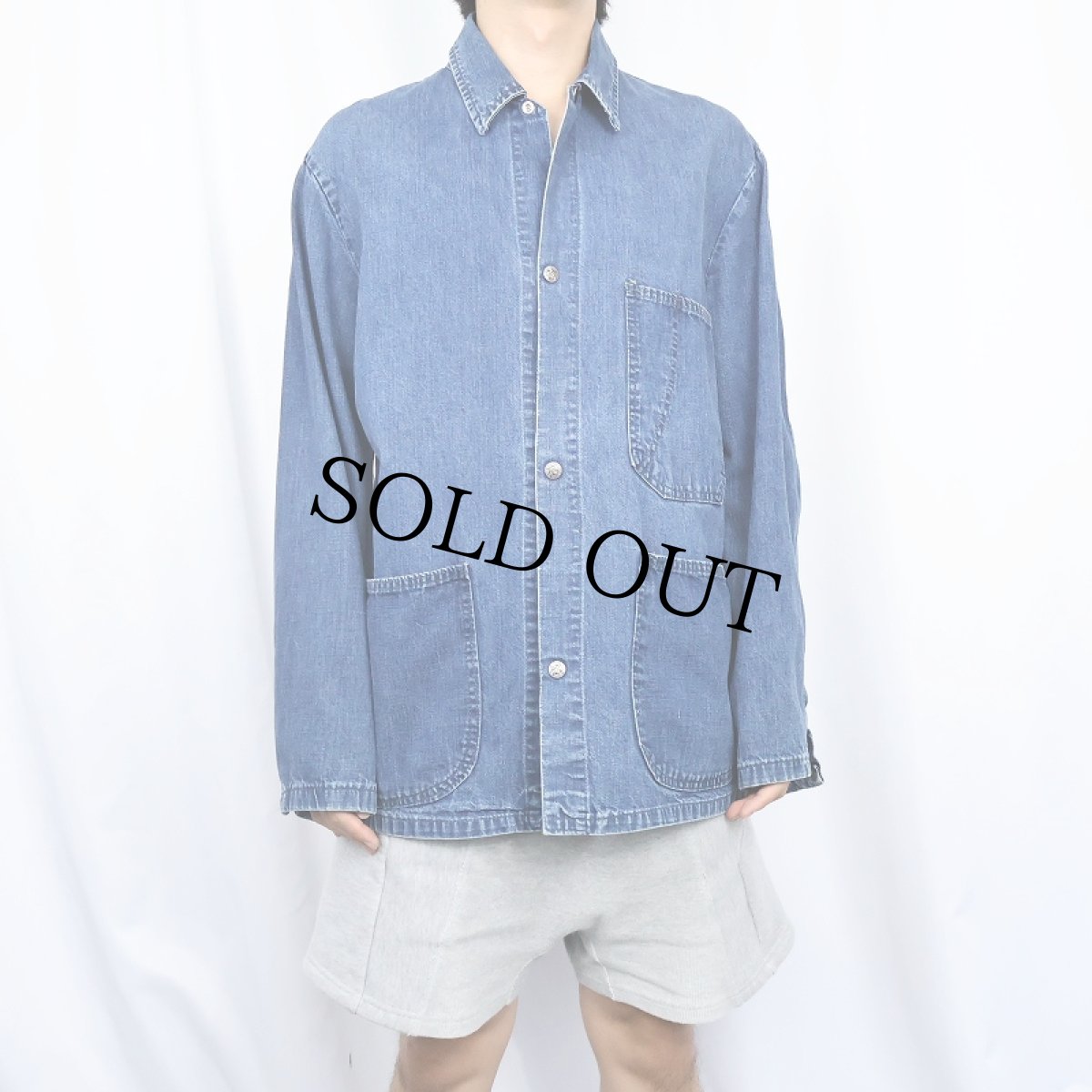 画像2: 60's DUBBLE WARE デニムカバーオール  (2)