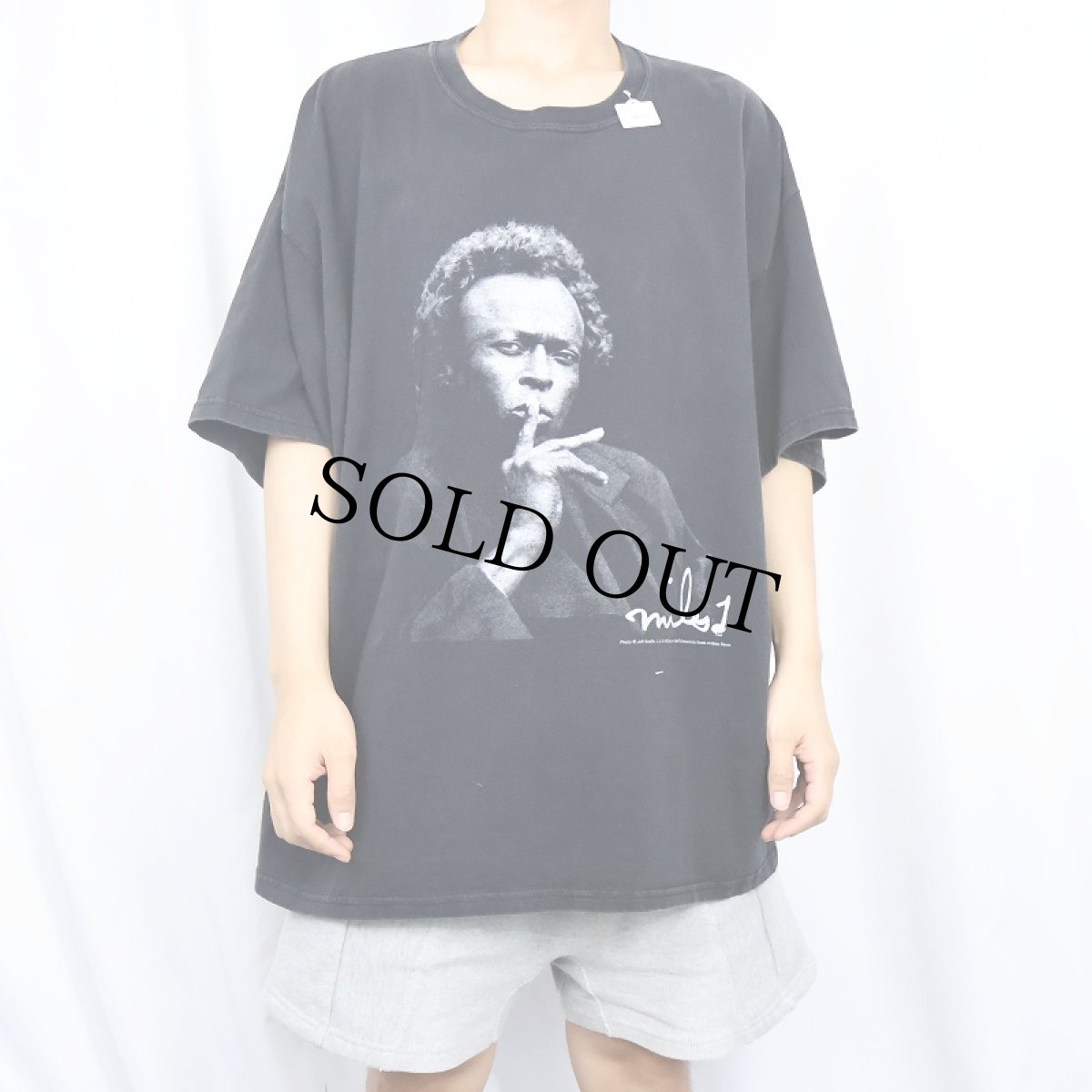 画像2: 90's Gear ink "Miles Davis" ジャズミュージシャンプリントTシャツ BLACK XXL (2)