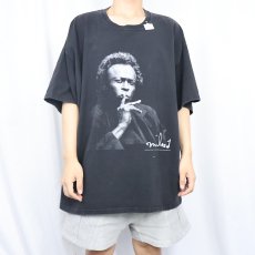 画像2: 90's Gear ink "Miles Davis" ジャズミュージシャンプリントTシャツ BLACK XXL (2)