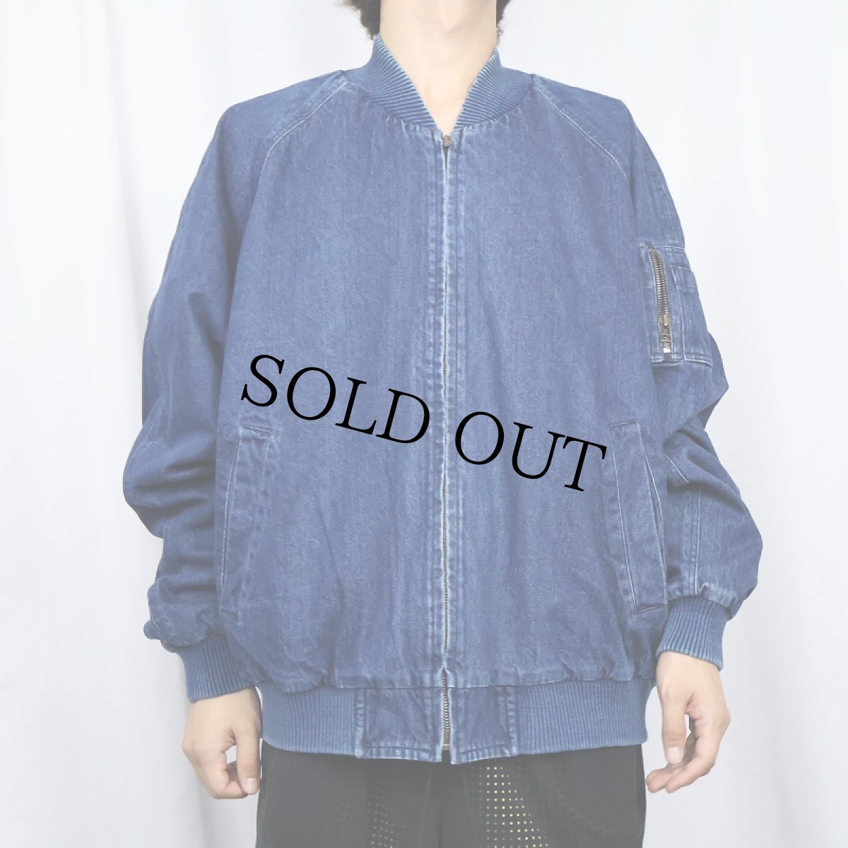 画像4: 80's Eddie Bauer "MA-1 TYPE" デニムジャケット XL (4)