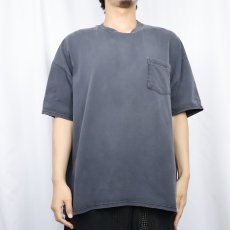 画像2: Hanes 無地ポケットTシャツ BLACK XL (2)