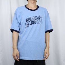 画像2: 90's SUPER MARIO BROS. ゲームキャラクタープリントリンガーTシャツ XL (2)