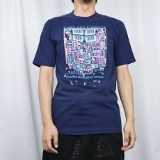 画像2: 90's Science Museum of Virginia USA製 " CHIPS AND CHANGES" アートプリントTシャツ NAVY M (2)