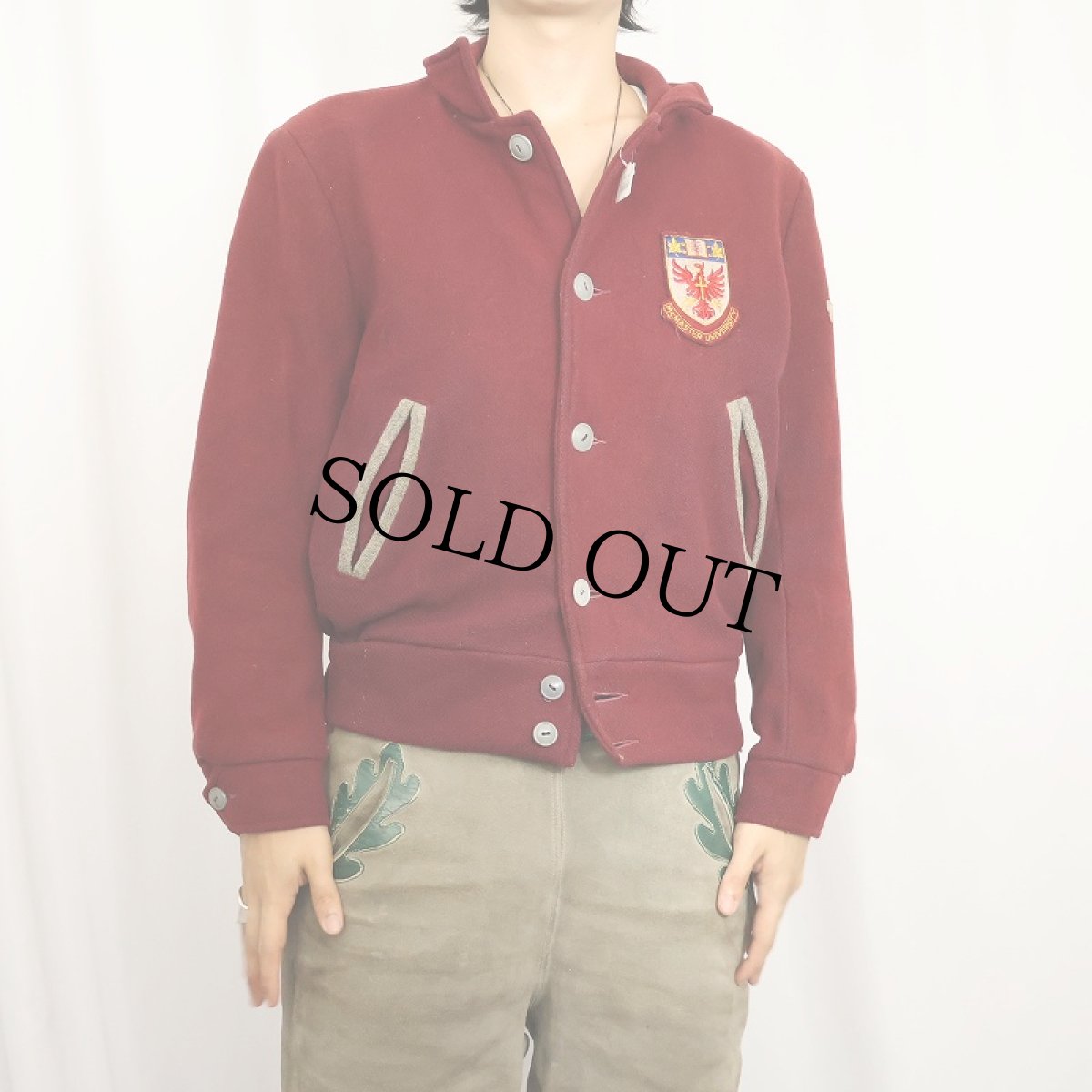 画像3: 60's HAMILTON Cappelli "McMASTER" メルトンウール ボタンスタジャン (3)