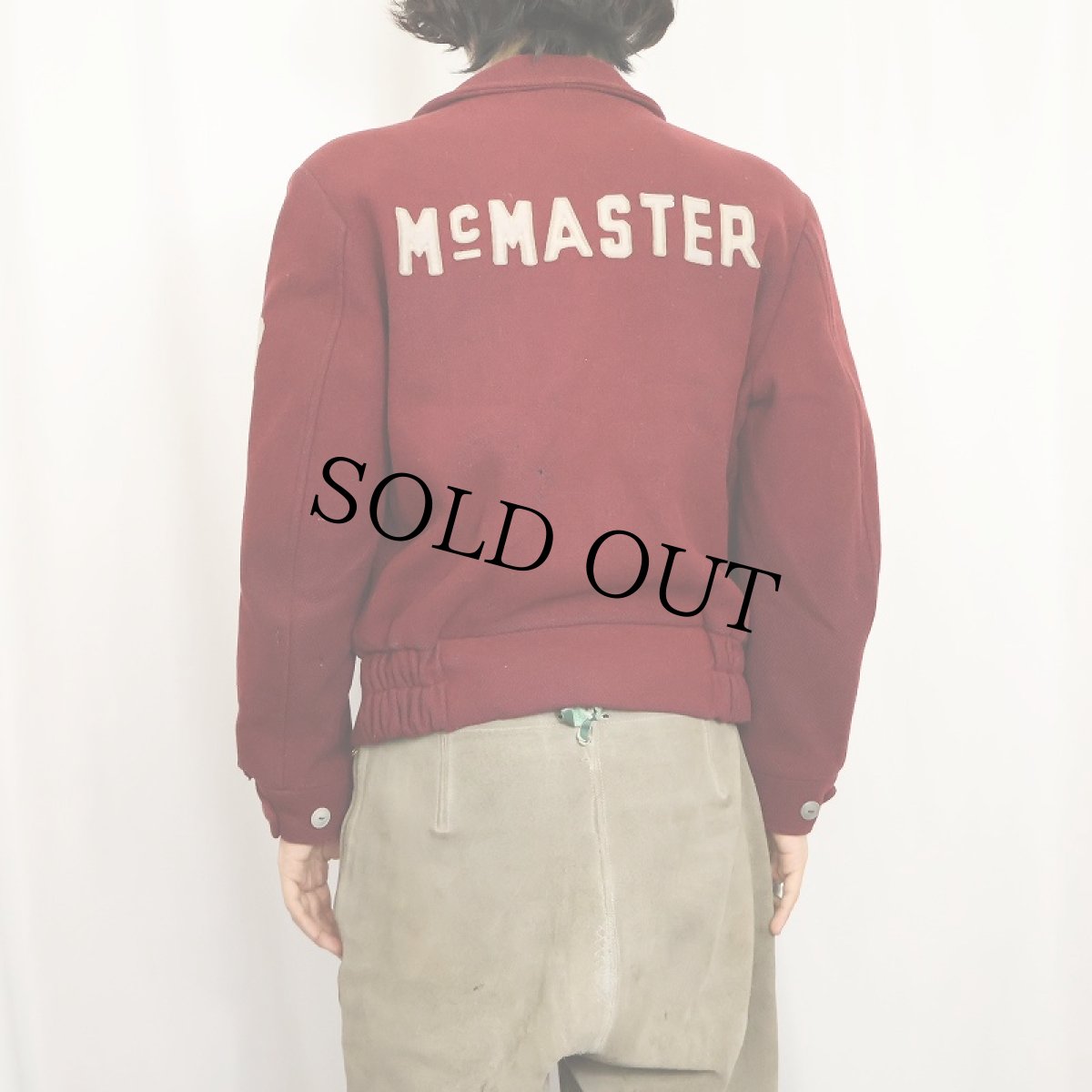 画像4: 60's HAMILTON Cappelli "McMASTER" メルトンウール ボタンスタジャン (4)