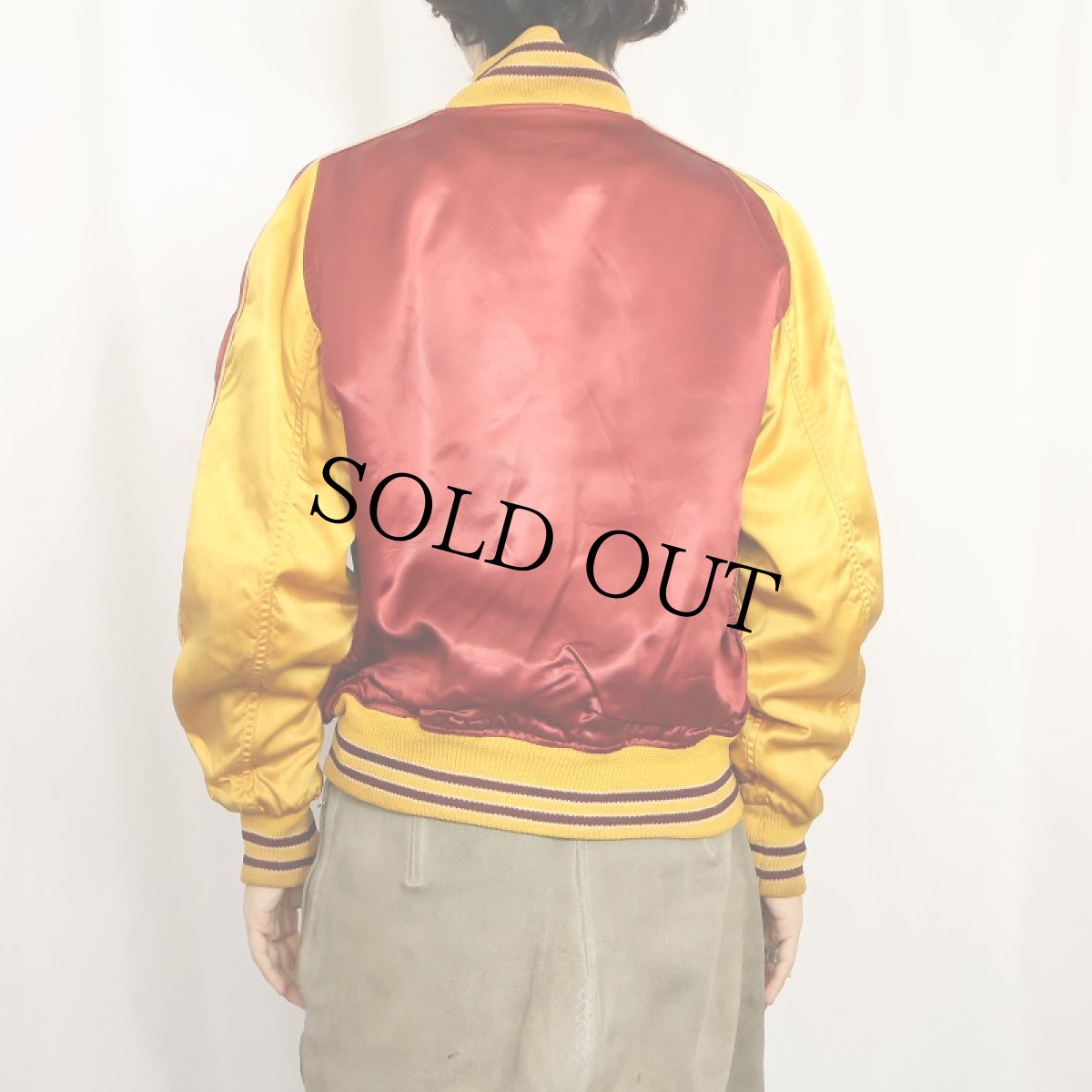 画像4: 40〜50's BUTWIN リバーシブル コットンサテン スタジャン (4)