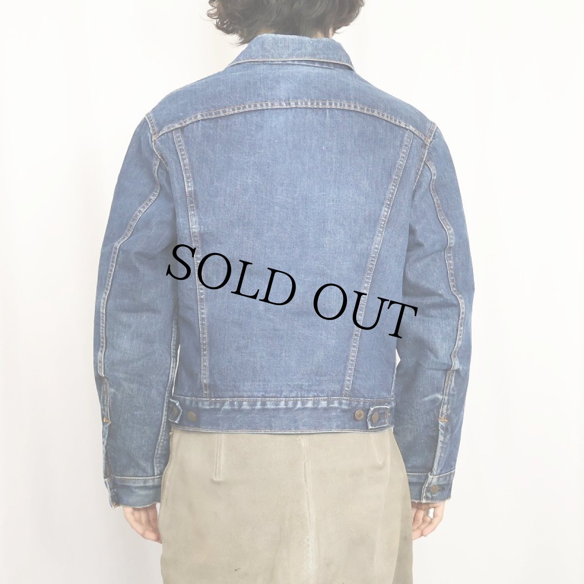 画像3: 60's LEVI'S 70505 BIGE USA製 ブランケットライナー デニムジャケット (3)