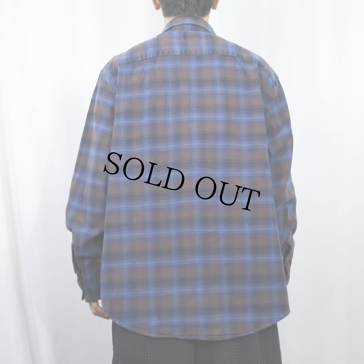 画像3: PENDLETON "MASON" オンブレーチェック柄 コットンボタンダウンシャツ XL (3)