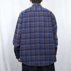 画像3: PENDLETON "MASON" オンブレーチェック柄 コットンボタンダウンシャツ XL (3)
