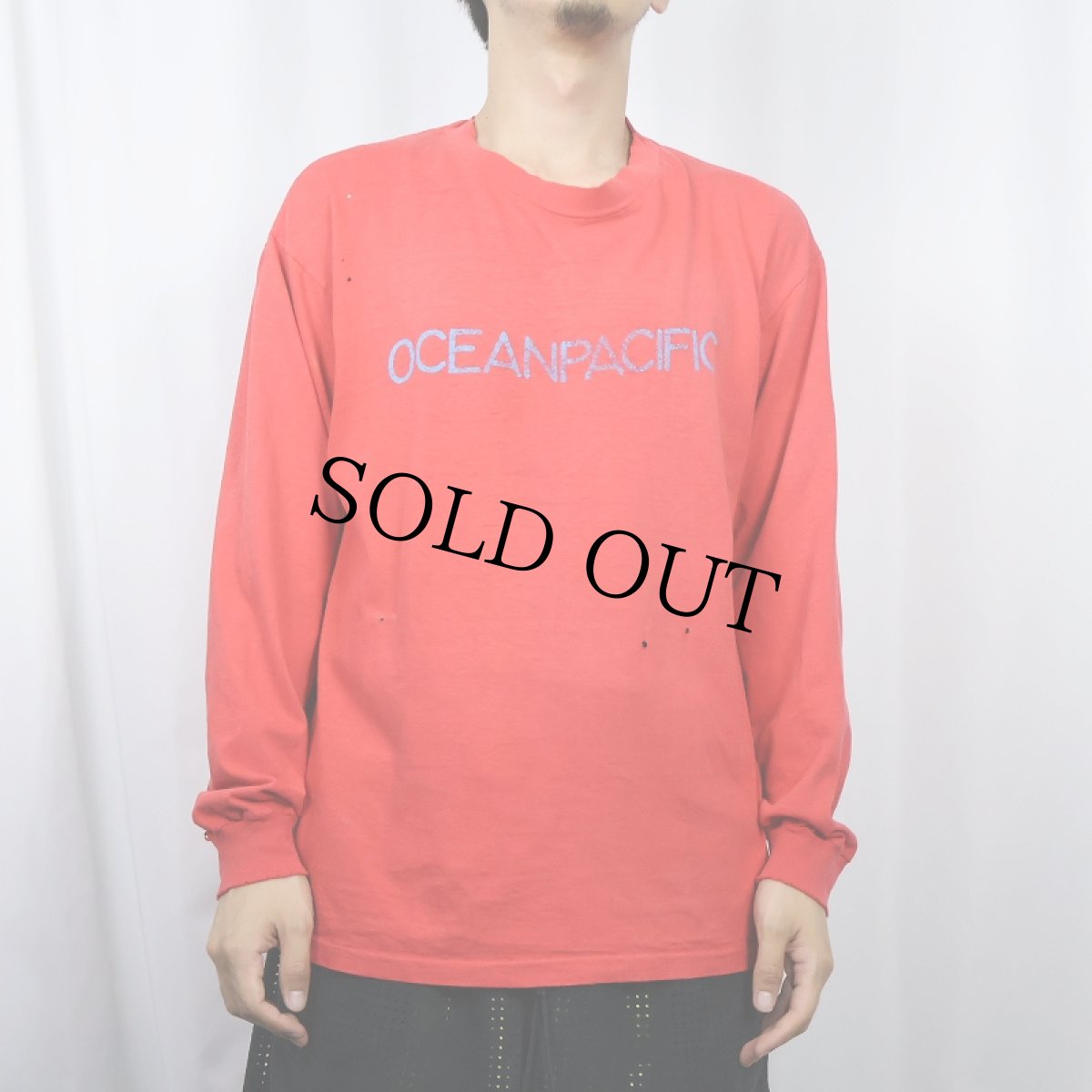 画像6: 80's Ocean Pacific USA製 イラストプリントロンT L (6)