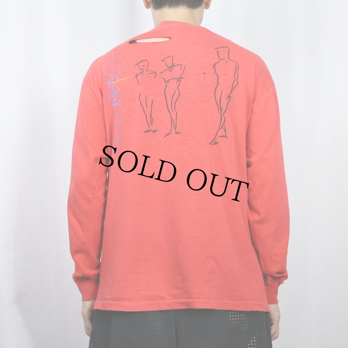 画像7: 80's Ocean Pacific USA製 イラストプリントロンT L (7)