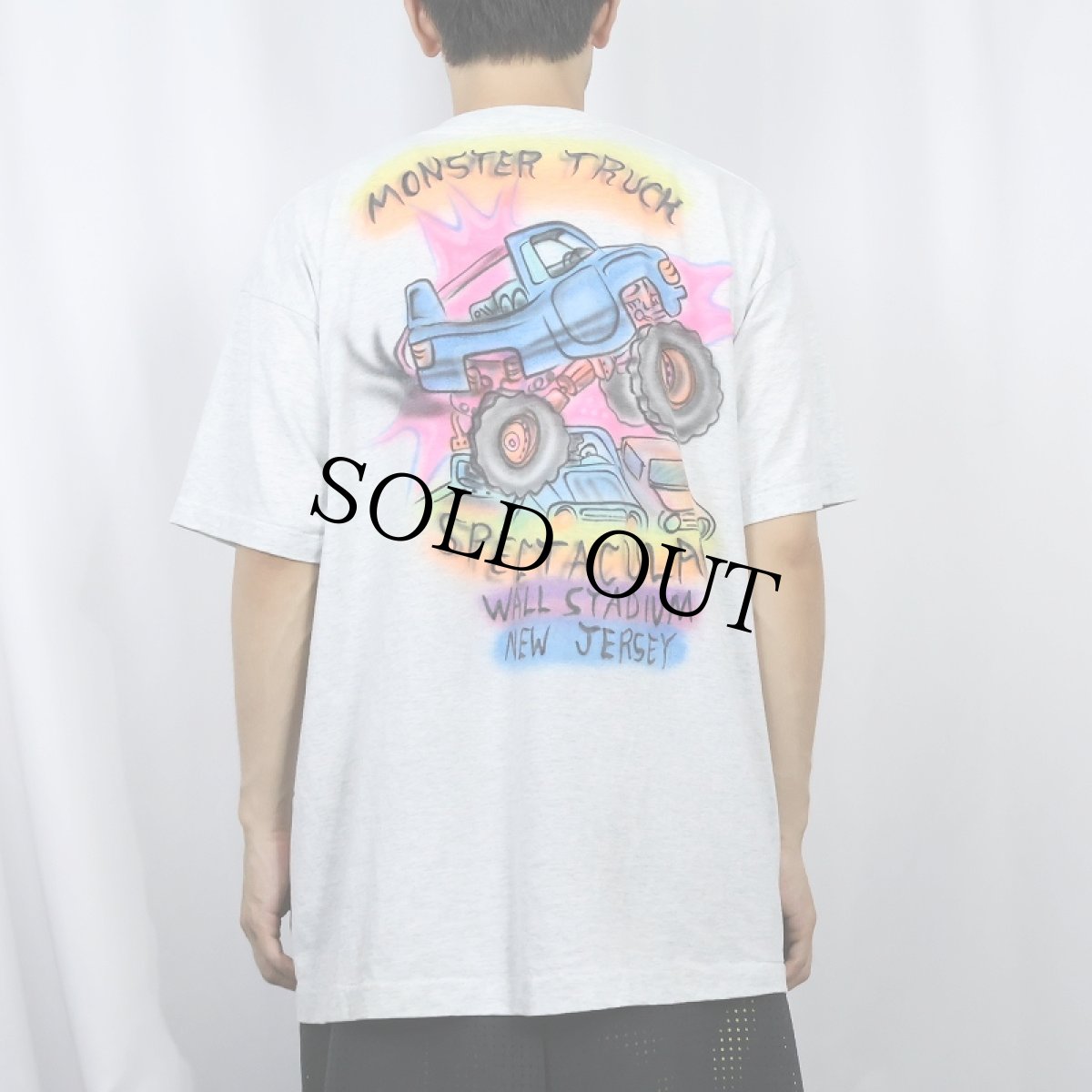 画像6: 90's USA製 "MONSTER TRUCK" エアブラシ プリントTシャツ XL (6)