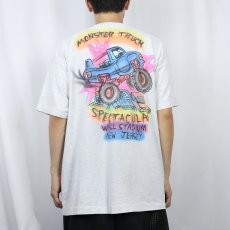画像6: 90's USA製 "MONSTER TRUCK" エアブラシ プリントTシャツ XL (6)