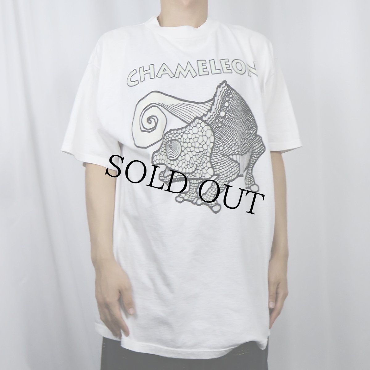 画像2: "CHAMELEON" イラストプリントTシャツ XL (2)