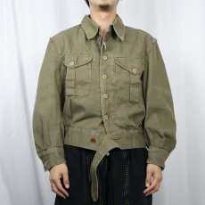 画像3: 50's〜 BRITISH ARMY グリーンデニム BATTLEDRESS JACKET  (3)