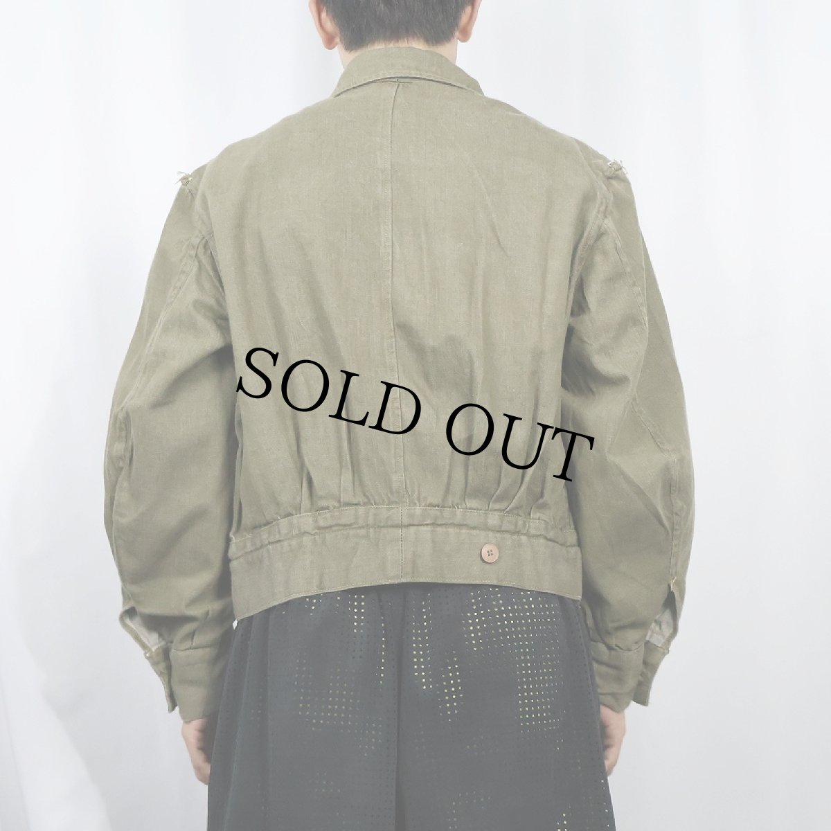 画像4: 50's〜 BRITISH ARMY グリーンデニム BATTLEDRESS JACKET  (4)