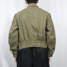 画像4: 50's〜 BRITISH ARMY グリーンデニム BATTLEDRESS JACKET  (4)