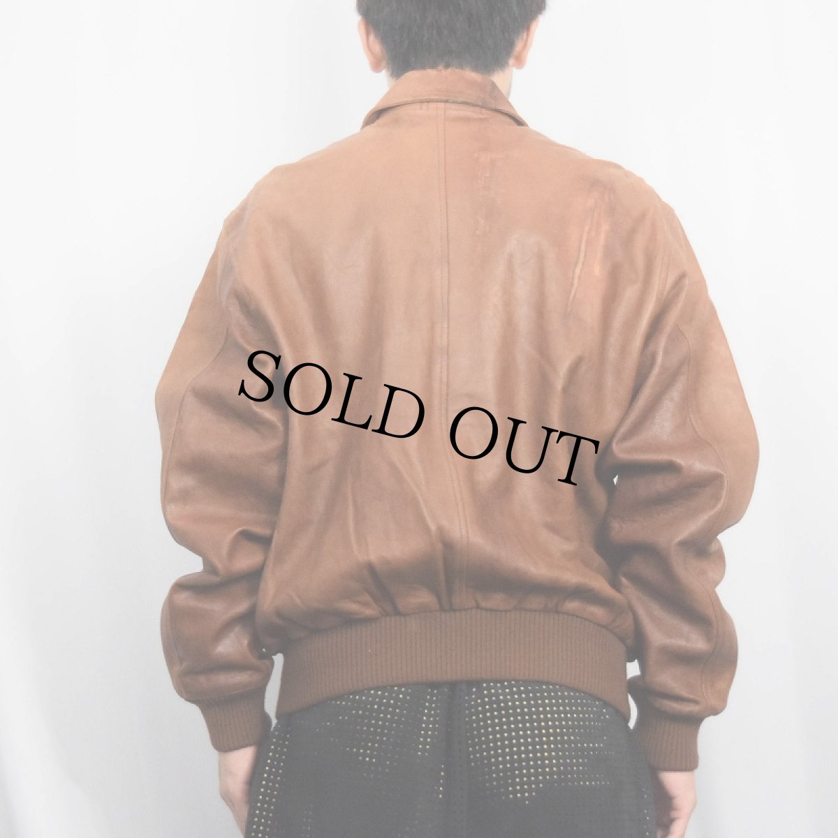 画像4: POLO Ralph Lauren "A-2 TYPE" レザーフライトジャケット M (4)