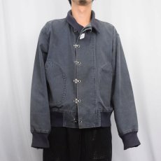 画像2: 90's POLO Ralph Lauren "Deck Hook Jacket Type" ダックミリタリージャケット NAVY M (2)