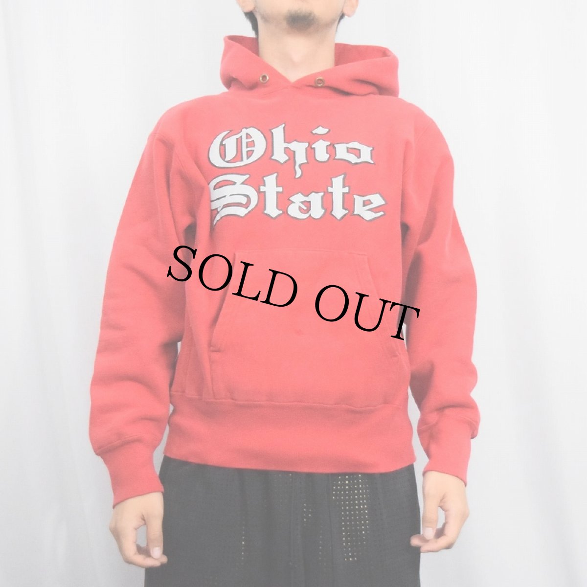 画像2: 80's Champion REVERSE WEAVE トリコタグ USA製 "Ohio State" プリントスウェットフーディー M (2)