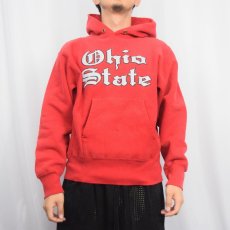画像2: 80's Champion REVERSE WEAVE トリコタグ USA製 "Ohio State" プリントスウェットフーディー M (2)
