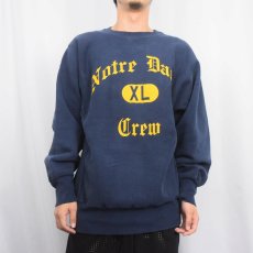 画像2: 90's Champion REVERSE WEAVE USA製 "Notre Dame" プリントスウェット NAVY XL (2)