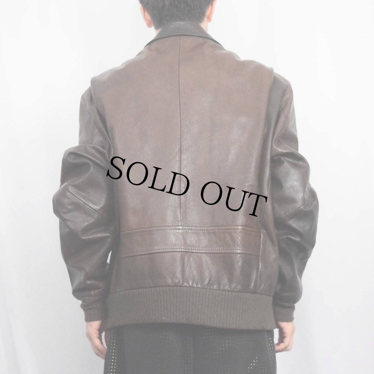 画像3: 80's L.L.Bean A-2 TYPE USA製 レザーフライトジャケット BROWN L (3)