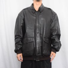 画像2: 80's L.L.Bean A-2 TYPE USA製 レザーフライトジャケット BROWN XL (2)