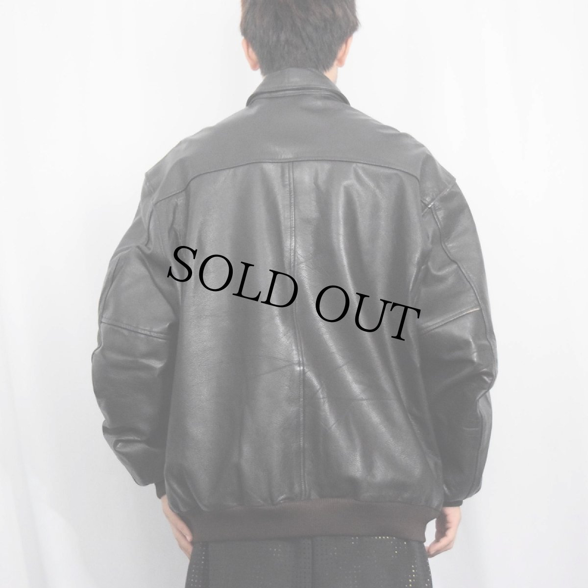 画像3: 80's L.L.Bean A-2 TYPE USA製 レザーフライトジャケット BROWN XL (3)