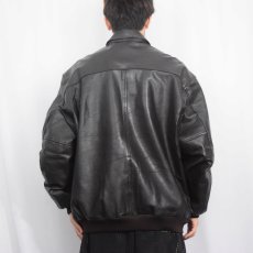画像3: 80's L.L.Bean A-2 TYPE USA製 レザーフライトジャケット BROWN XL (3)