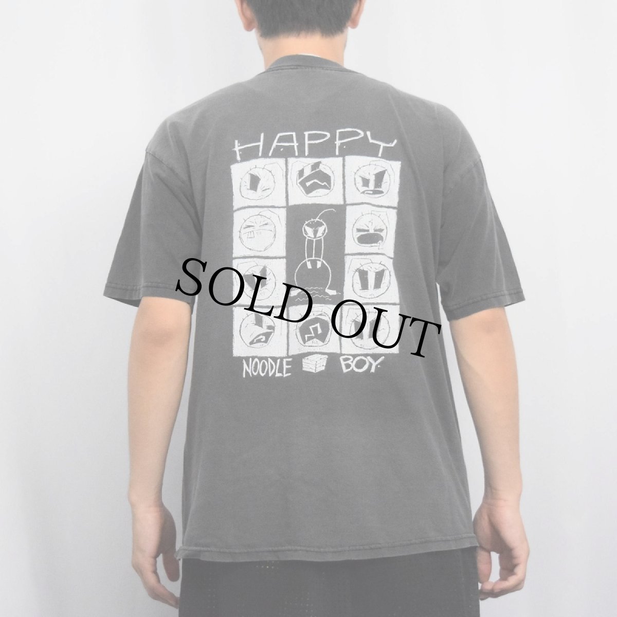 画像4: Johnny the Homicidal Maniac "Happy Noodle Boy" キャラクタープリントTシャツ BLACK L (4)