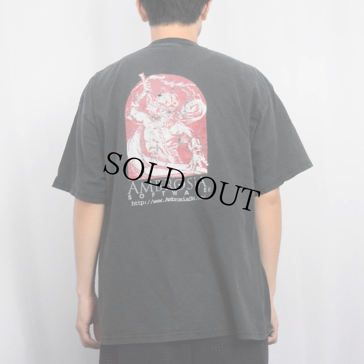 画像4: 〜2000's Ambrosia Software "Thaumaturgy" ソフトウェア企業プリントTシャツ BLACK XL (4)